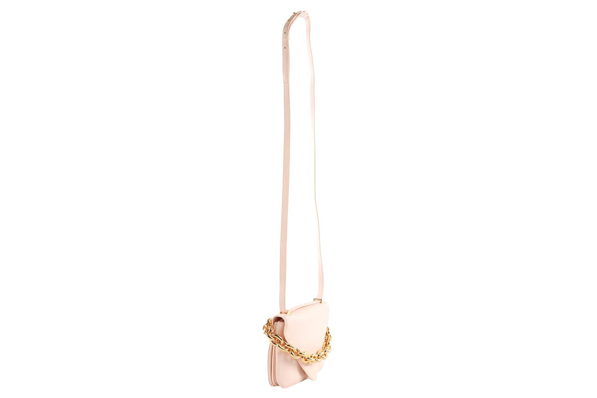 BOTTEGA VENETA PINK MOUNT SMALL LEATHER SHOULDER BAG