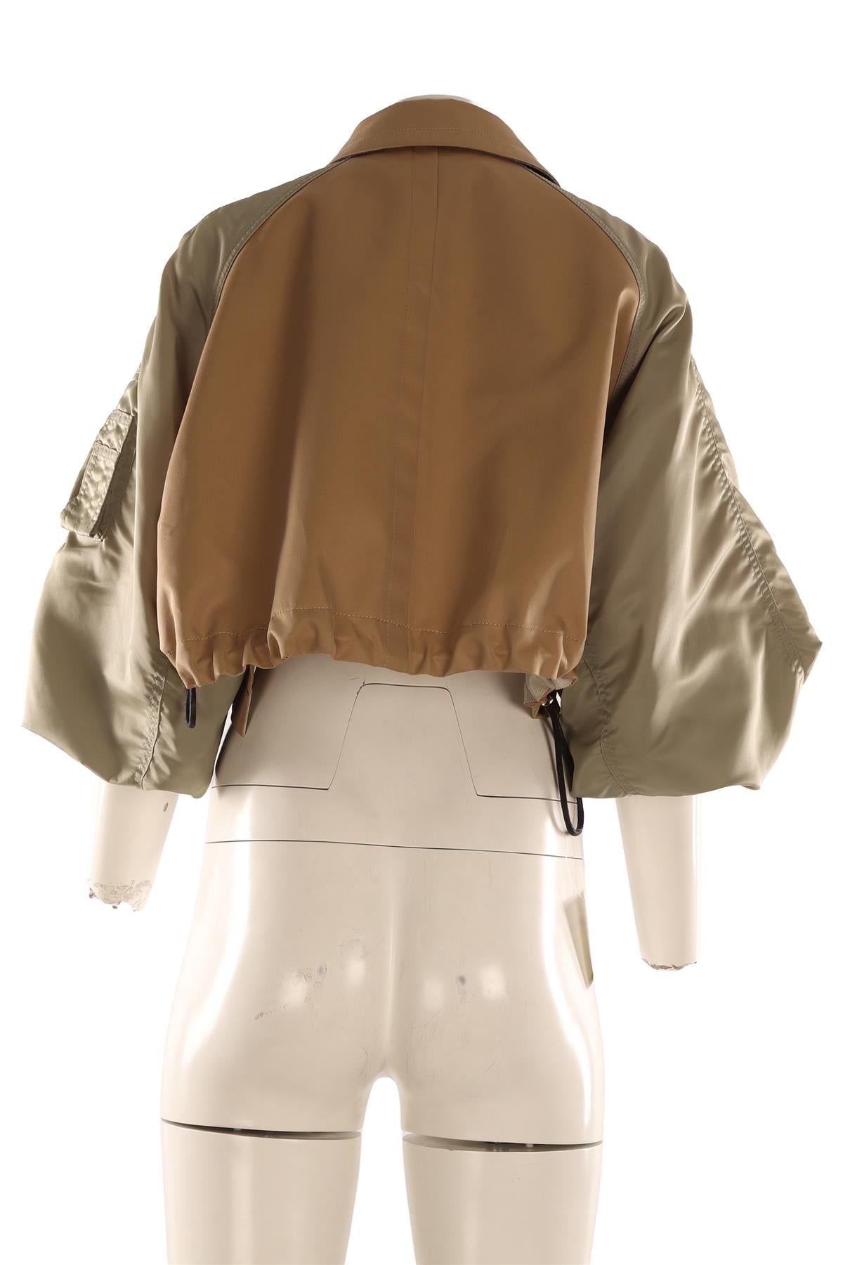 SACAI GREEN COTTON JACKET JP 2 UK 6