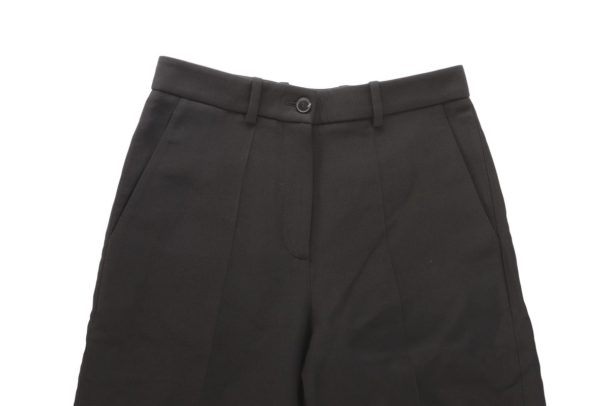 VALENTINO BLACK WOOL WIDE LEG PANTS IT 40 UK 8