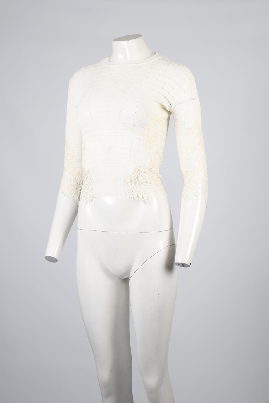 ERMANNO SCERVINO LACE AND KNIT TOP IT 38 UK 6