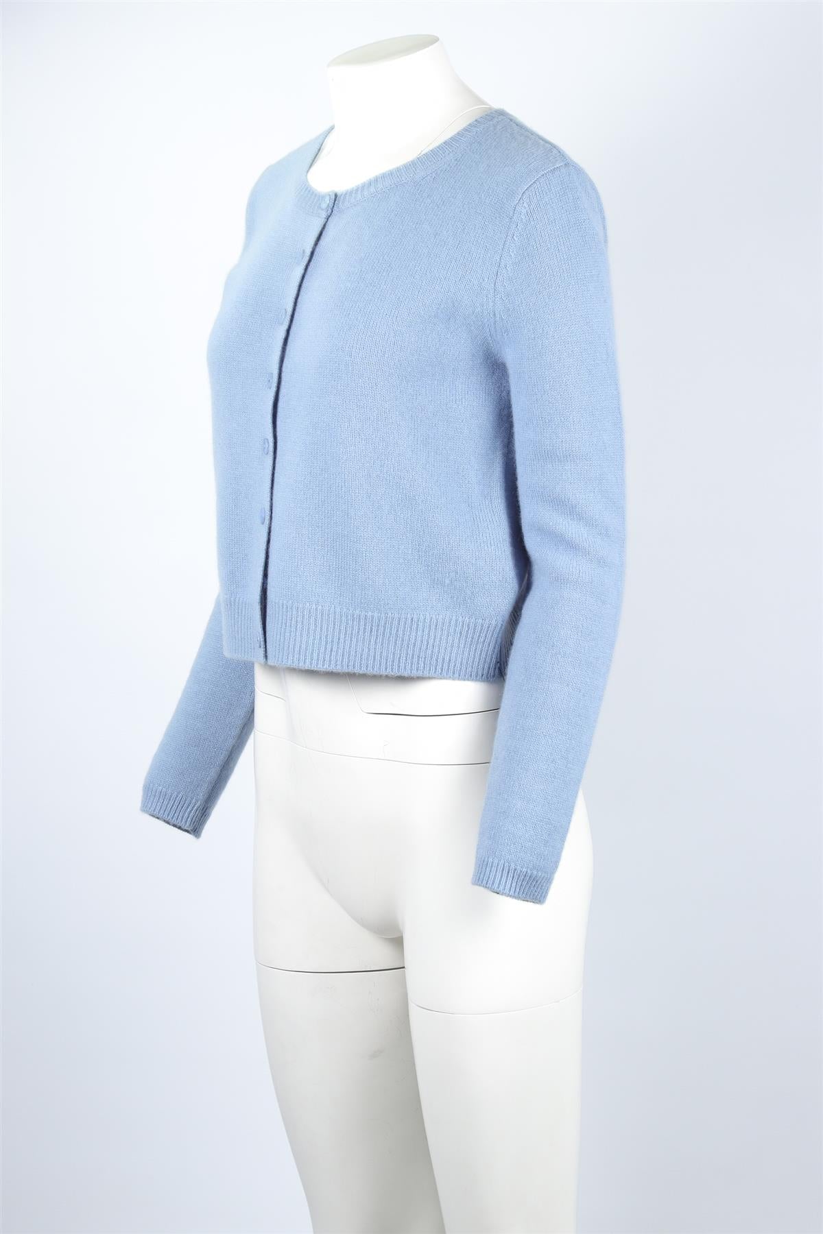 REFORMATION BLUE CASHMERE CARDIGAN SMALL