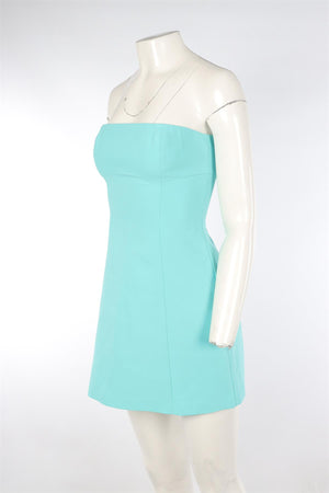 AMANDA UPRICHARD BLUE CREPE MINI DRESS XSMALL