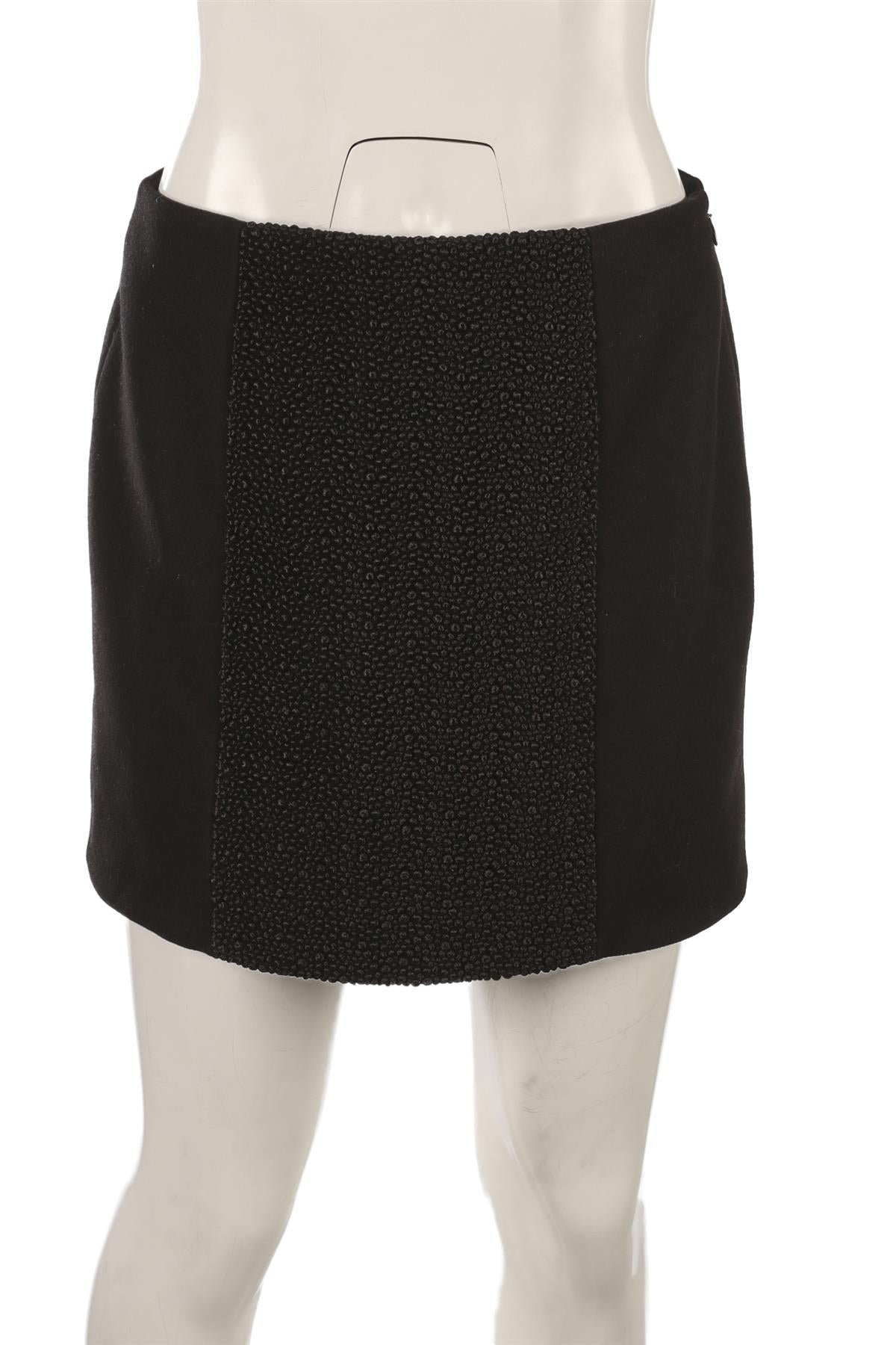 BALENCIAGA BLACK WOOL MINI SKIRT IT 40 UK 8