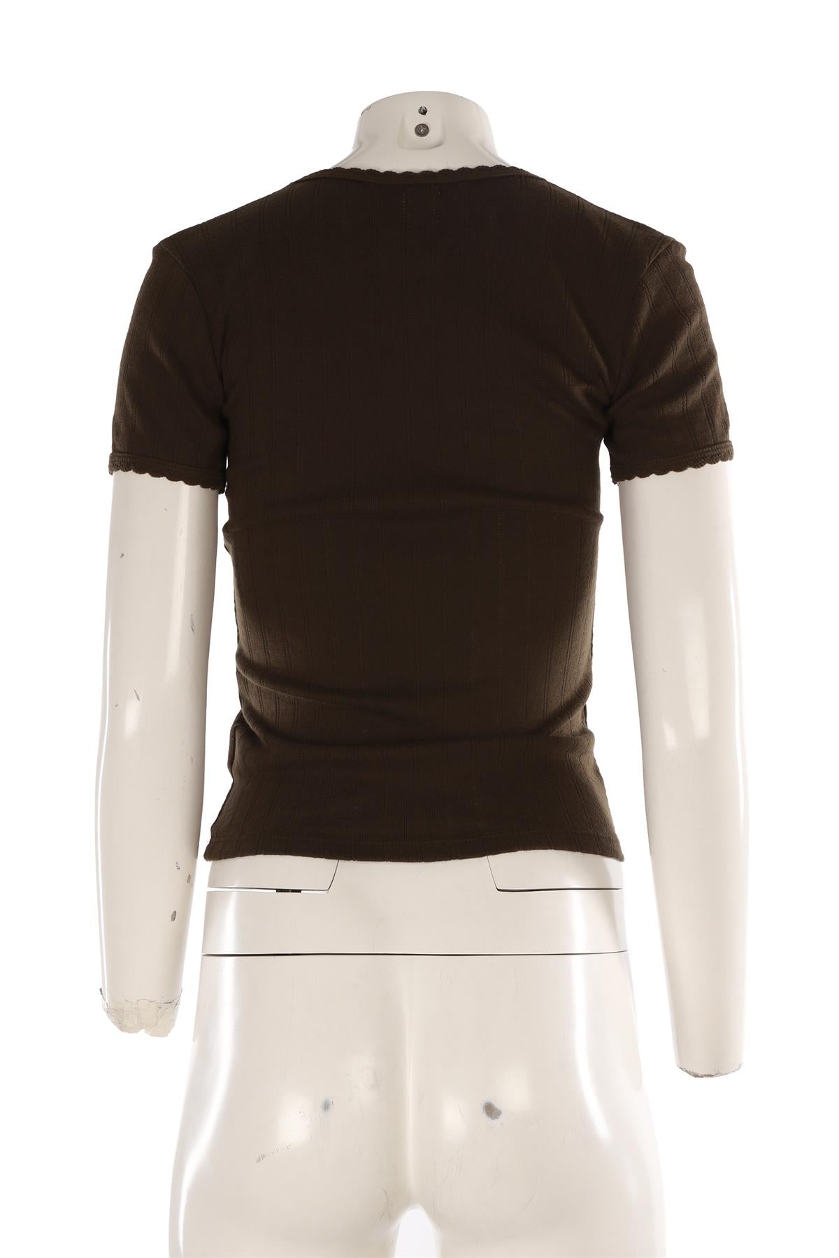 LESET GREEN COTTON T-SHIRT XSMALL