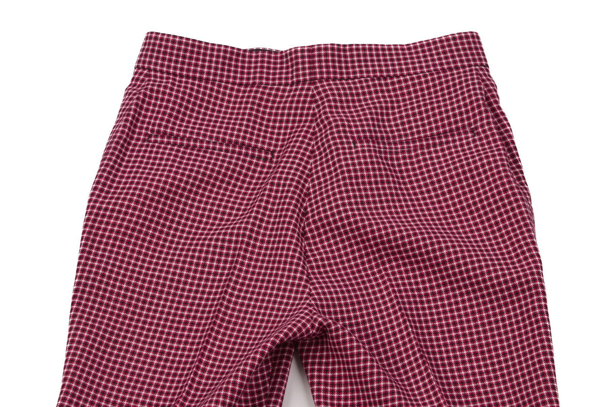 FENDI RED WOOL WIDE LEG PANTS IT 40 UK 8