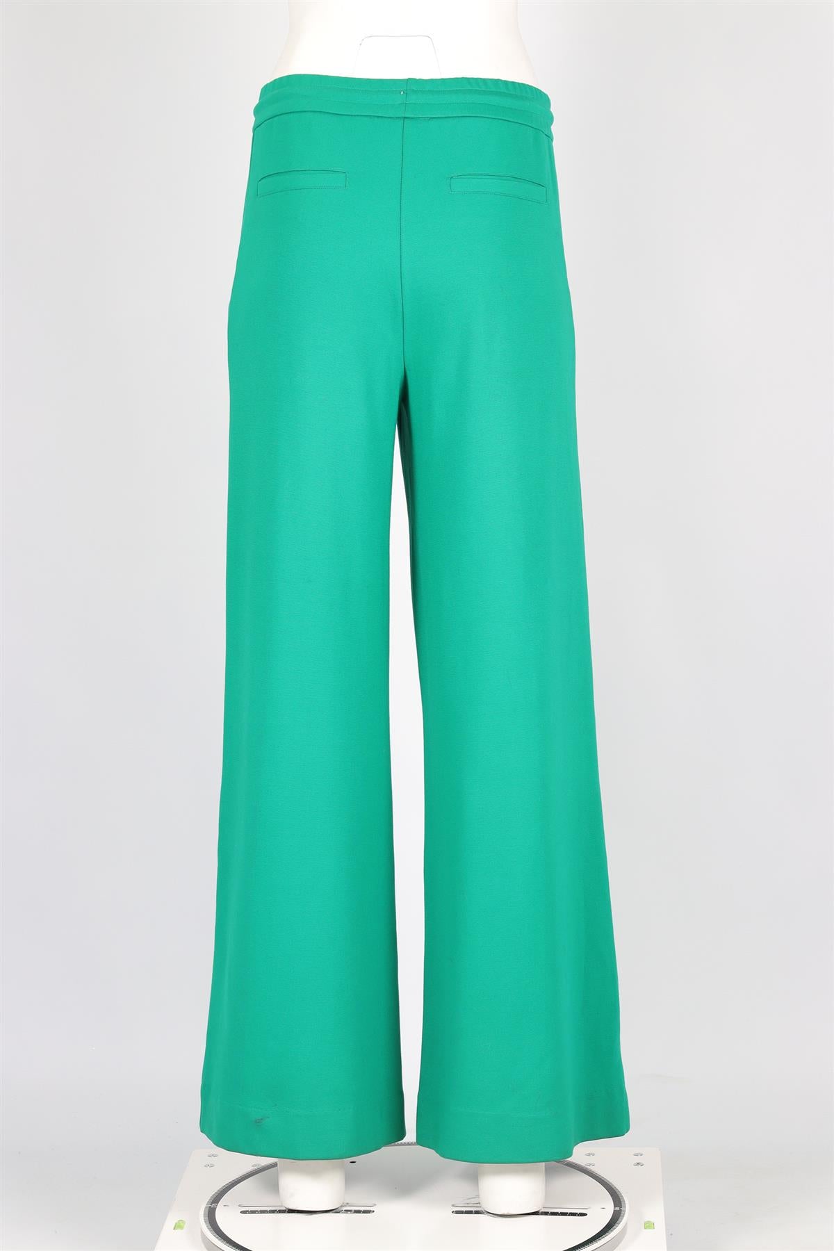 ME+EM GREEN JERSEY WIDE LEG PANTS UK 8