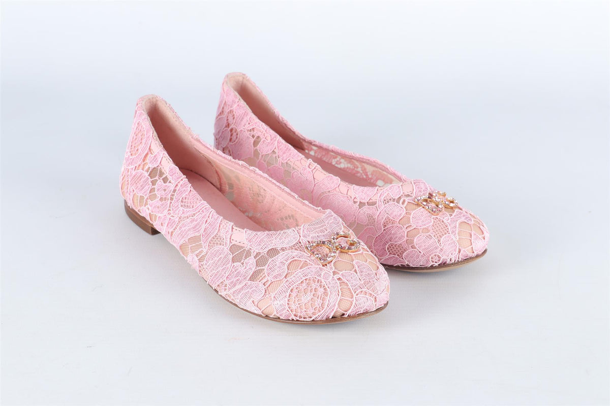 DOLCE & GABBANA PINK KIDS GIRLS PUMPS EU 30 UK 12 US 13