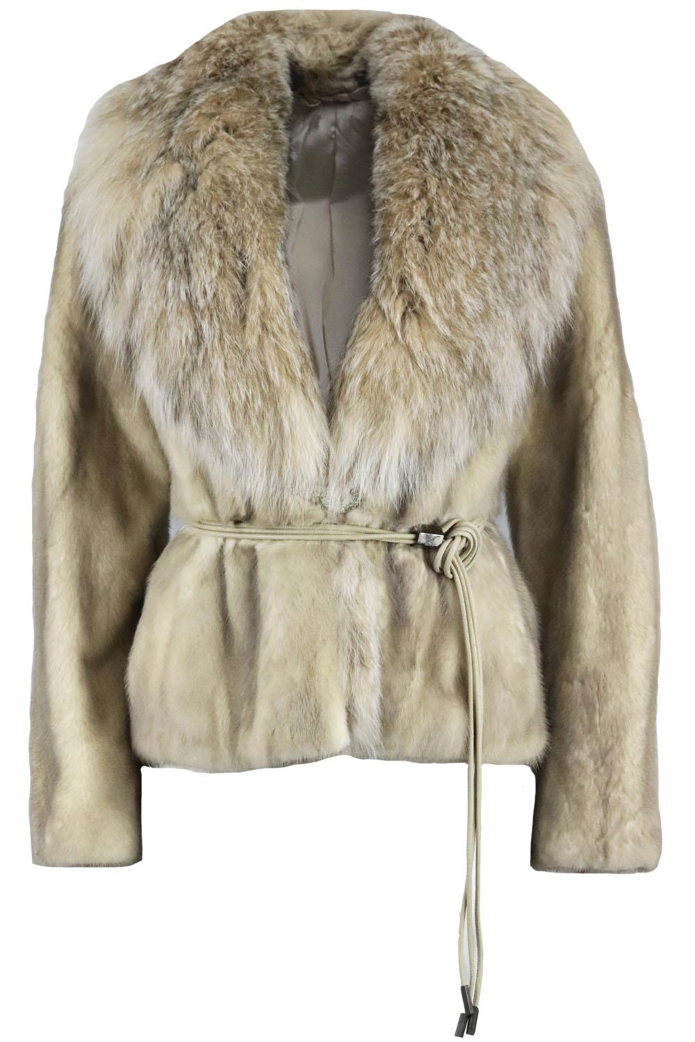 KAREE LYNX AND MINK FUR JACKET SMALL