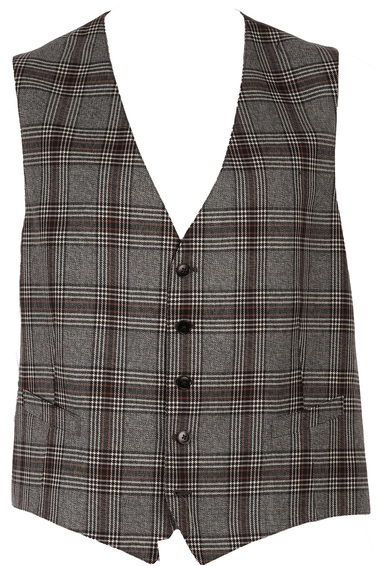 GUCCI GREY MEN'S WOOL WAISTCOAT IT 52 UK/US CHEST 42