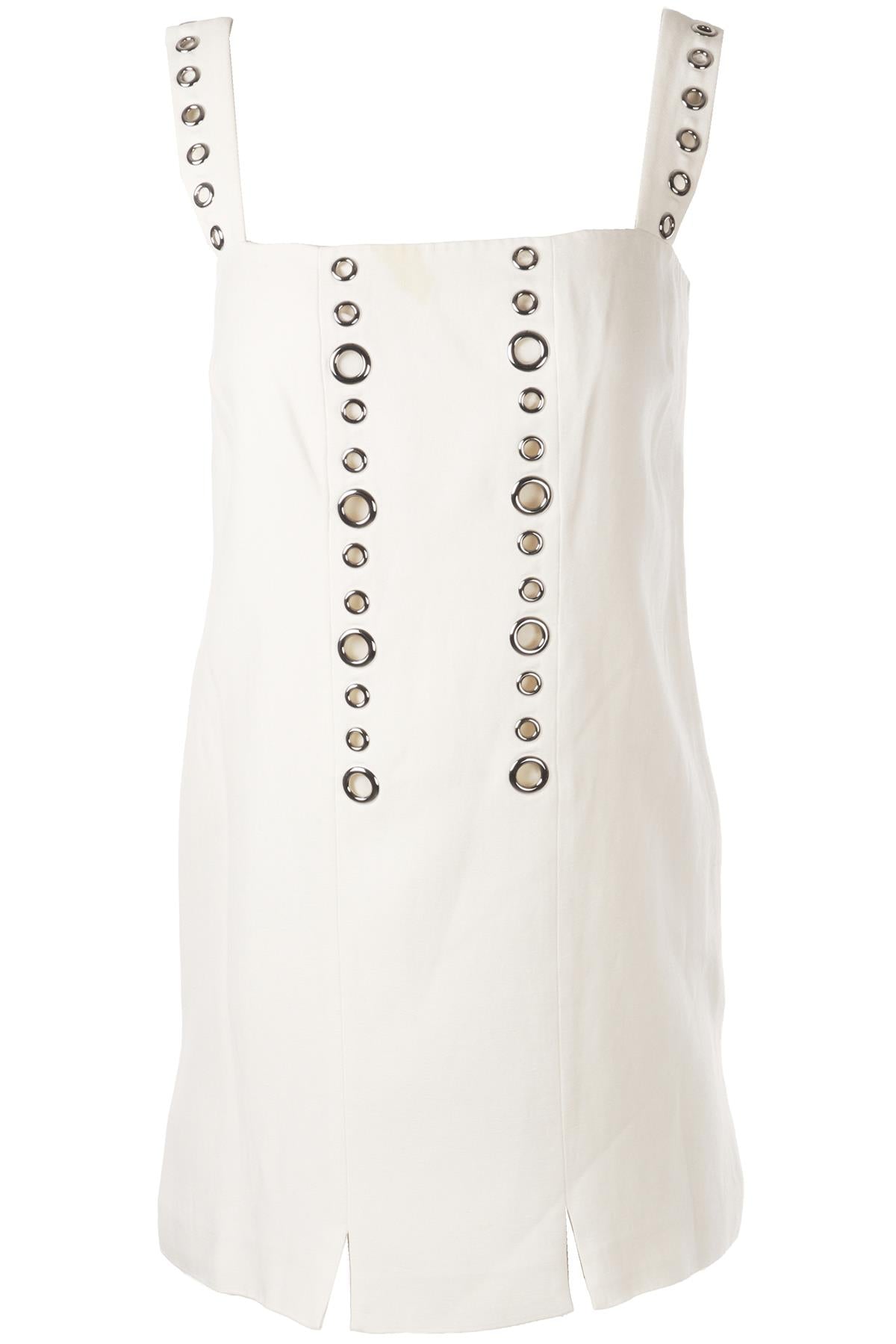 WHITE LINEN MINI DRESS