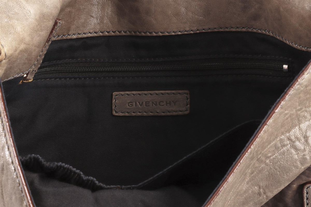 GIVENCHY TAUPE MELANCHOLIA LEATHER SHOULDER BAG