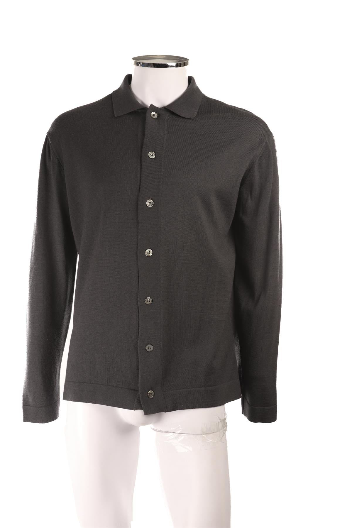 THOM SWEENEY GREY MEN'S WOOL CARDIGAN XLARGE