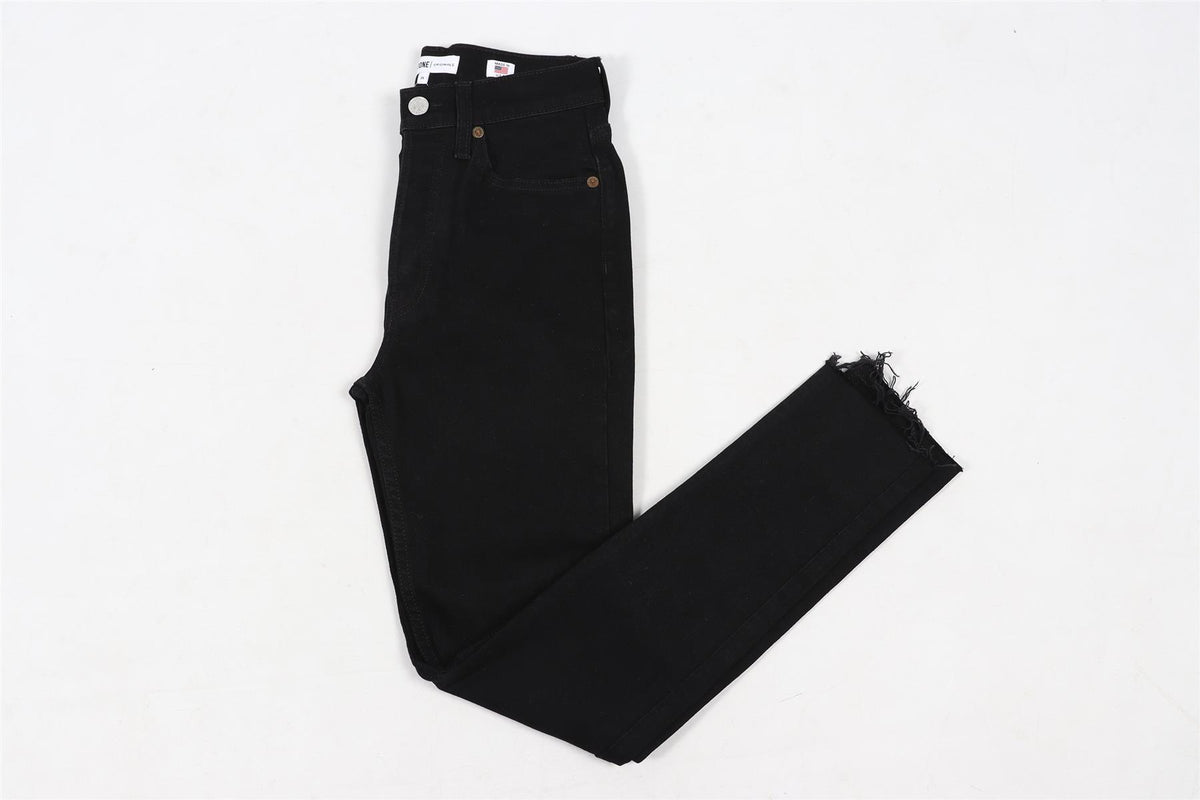 RE/DONE BLACK HIGH RISE SKINNY JEANS W25 UK 6-8