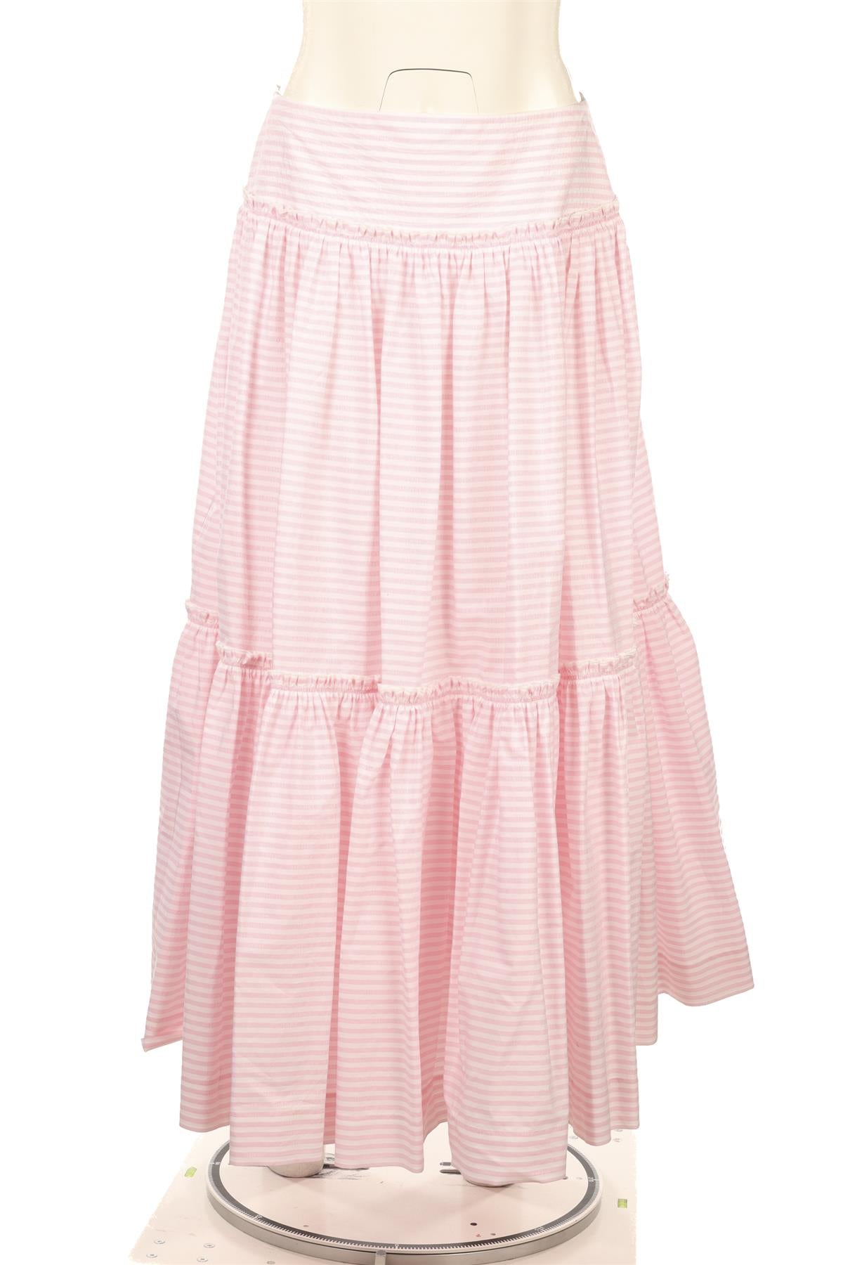 CHANEL PINK 2024 COTTON MAXI SKIRT FR 38 UK 10