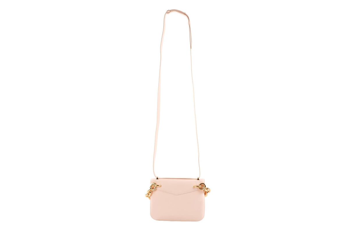 BOTTEGA VENETA PINK MOUNT SMALL LEATHER SHOULDER BAG