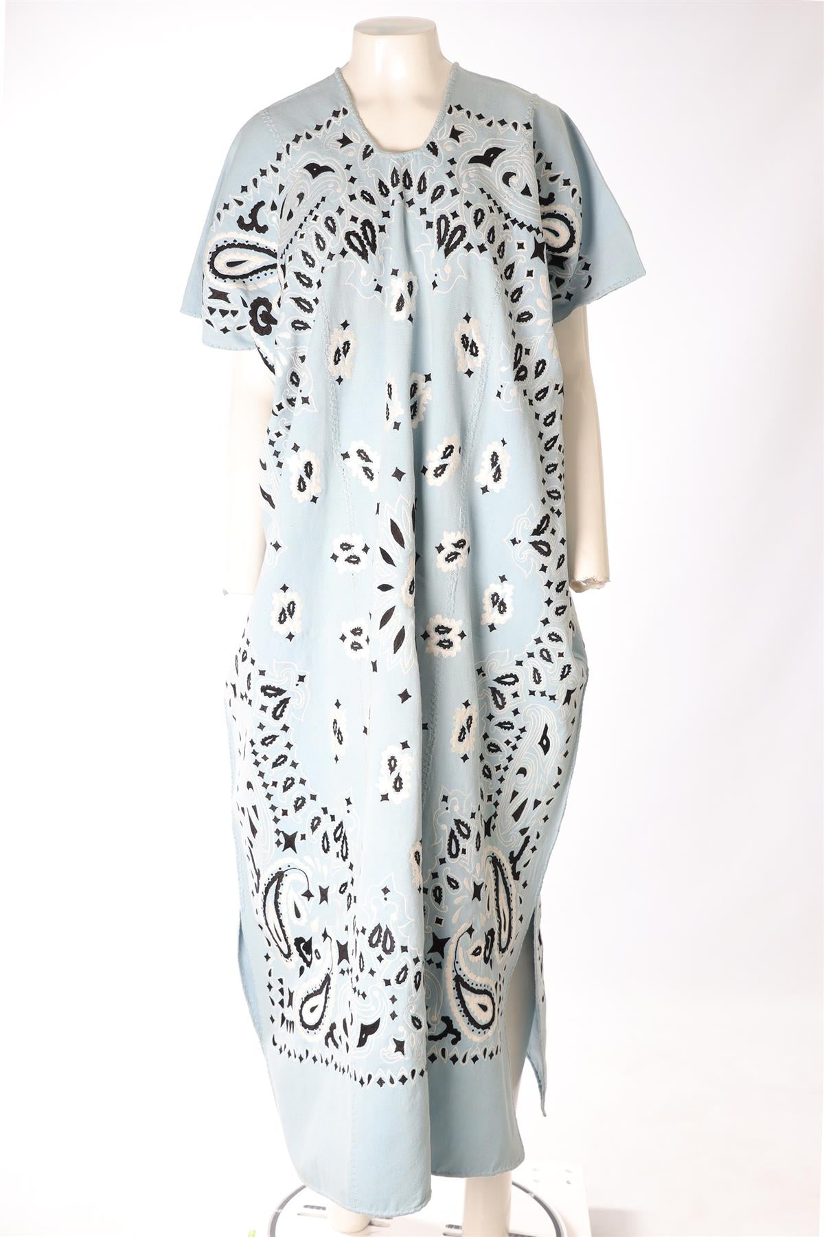 PIPPA HOLT BLUE WOVEN KAFTAN ONE SIZE