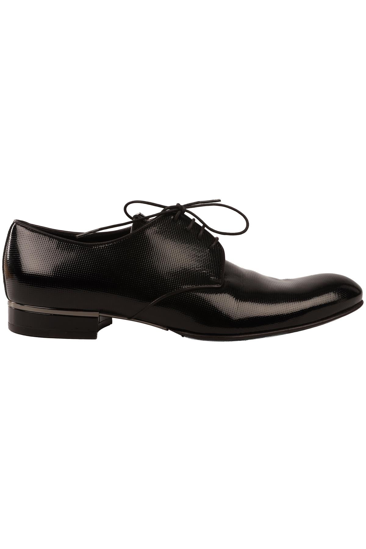 LOUIS VUITTON BLACK MEN'S PATENT LEATHER BROGUES EU 40 UK 7 US 10