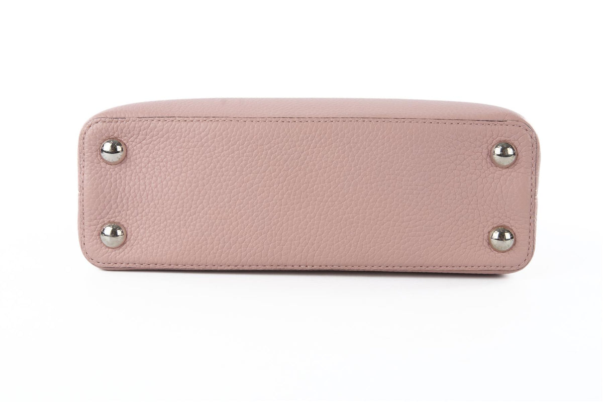 LOUIS VUITTON PINK CAPUCINES BB TAURILLON LEATHER TOTE BAG
