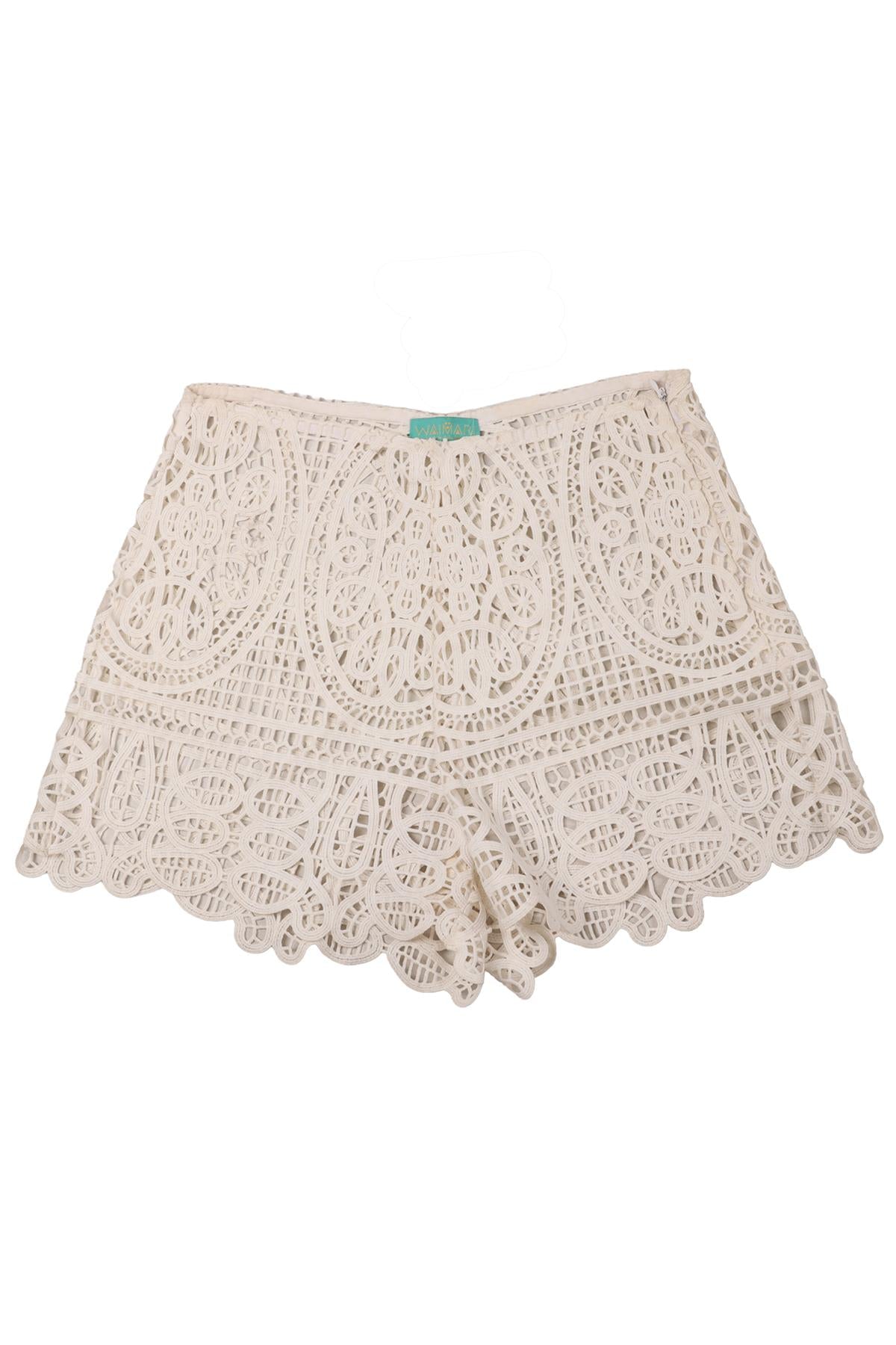 WAIMARI WHITE LACE SHORTS SMALL
