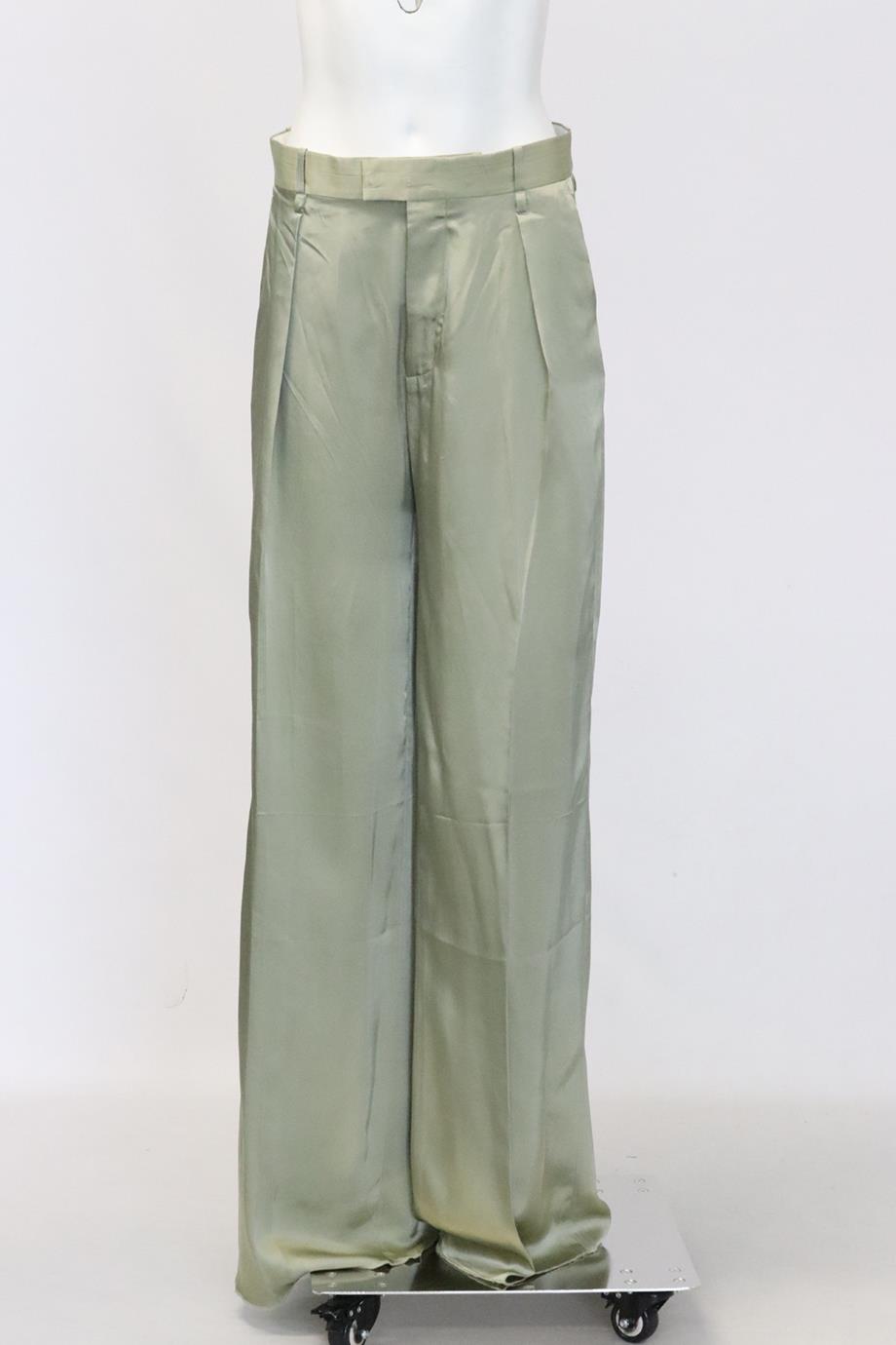 BOTTEGA VENETTA SATIN WIDE LEG PANTS IT 38 UK 8