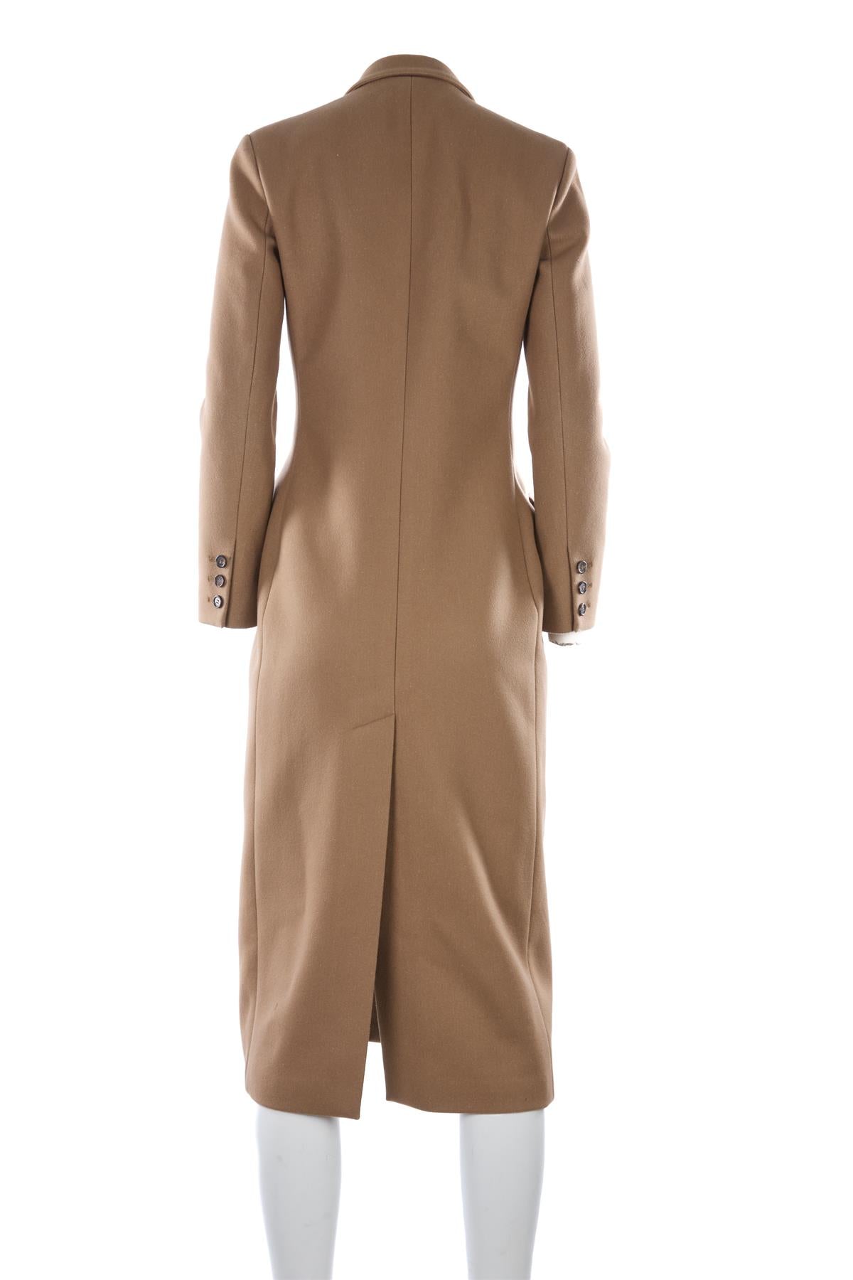 MULBERRY BROWN WOOL COAT IT 44 UK 12