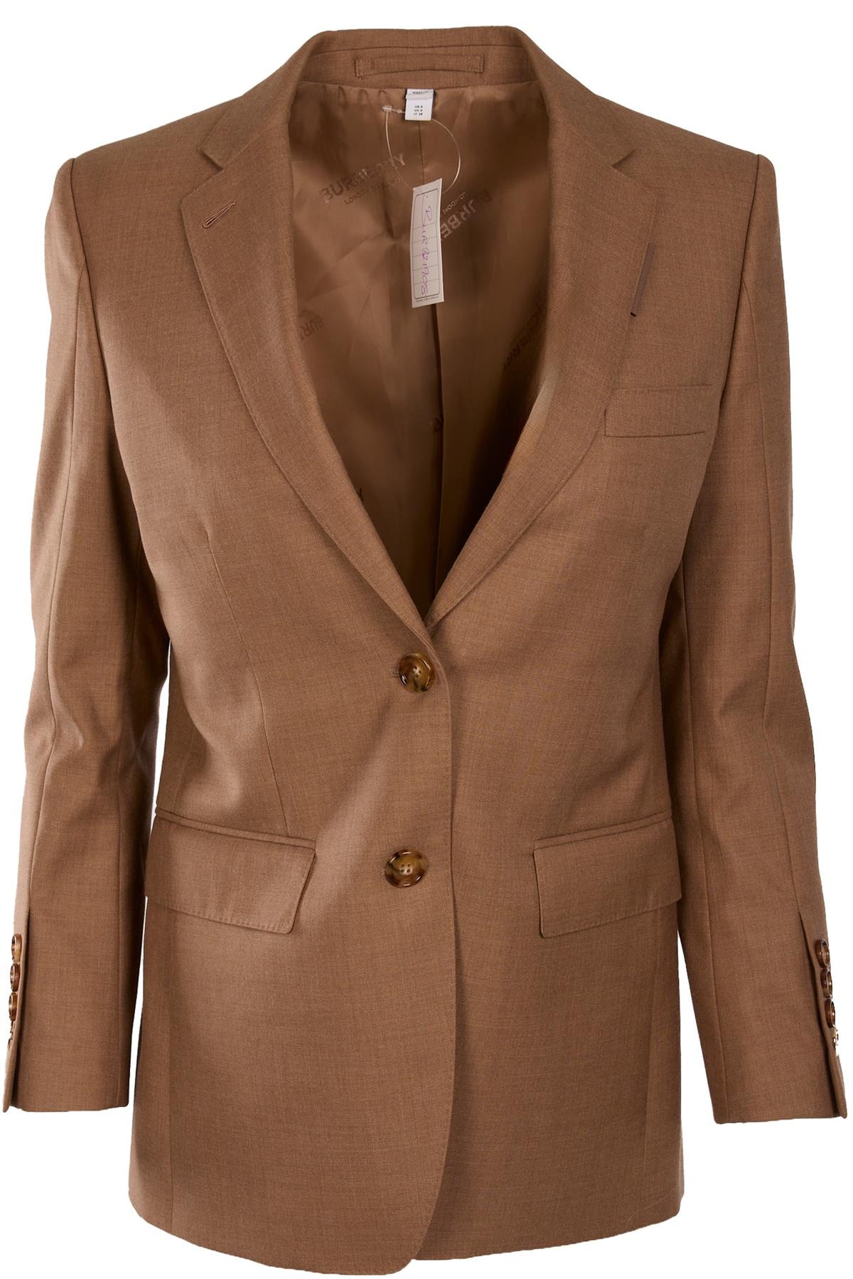 BURBERRY BROWN WOOL BLAZER UK 6