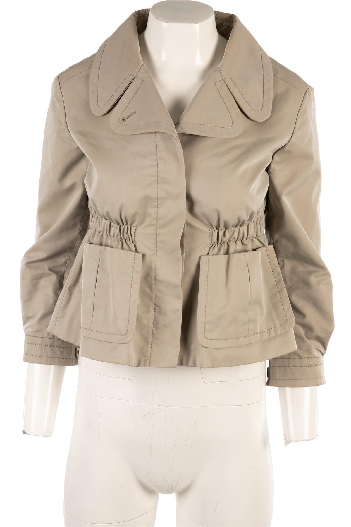 MIU MIU GREY COTTON JACKET IT 42 UK 10