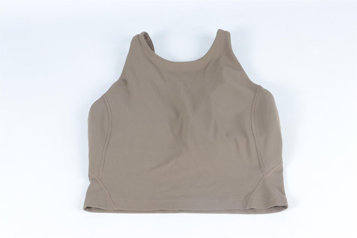 LULULEMON KHAKI SPORTS BRA US 4 UK 8