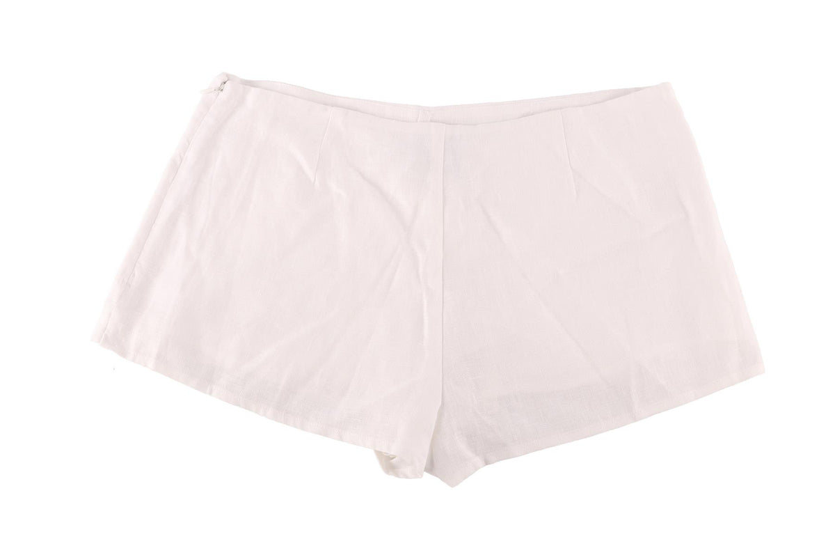 REFORMATION WHITE LINEN SHORTS US 2 UK 6