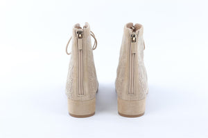 CHRISTIAN DIOR BEIGE NAUGHTILY-D SUEDE ANKLE BOOTS EU 38 UK 5 US 8