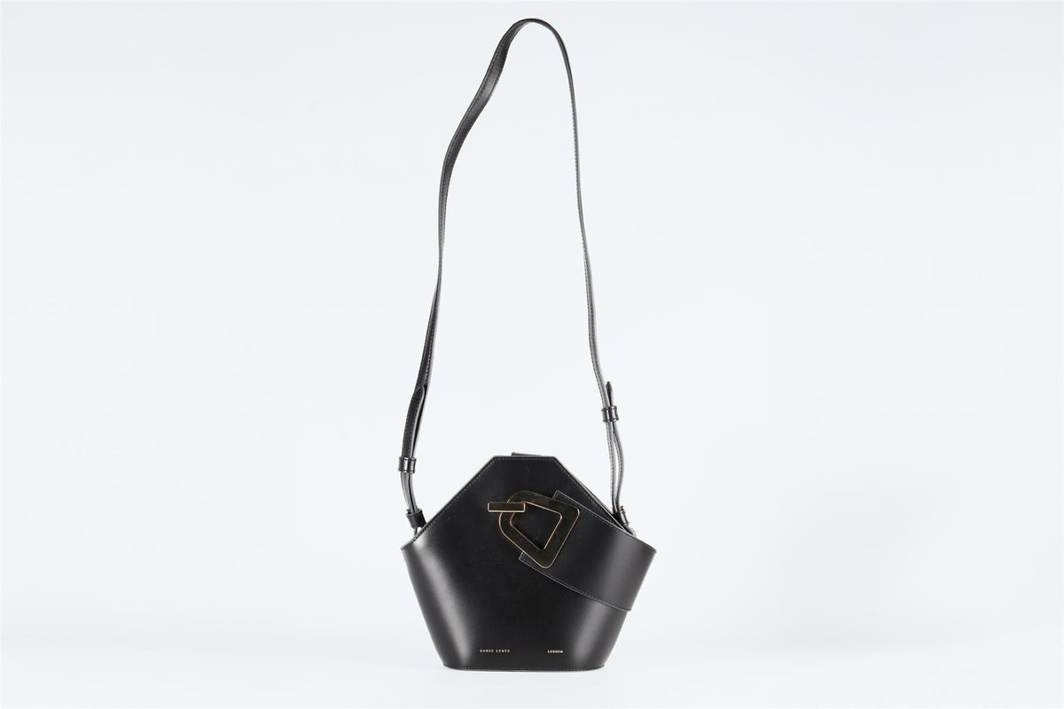 DANSE LENTE BLACK LEATHER TOTE BAG