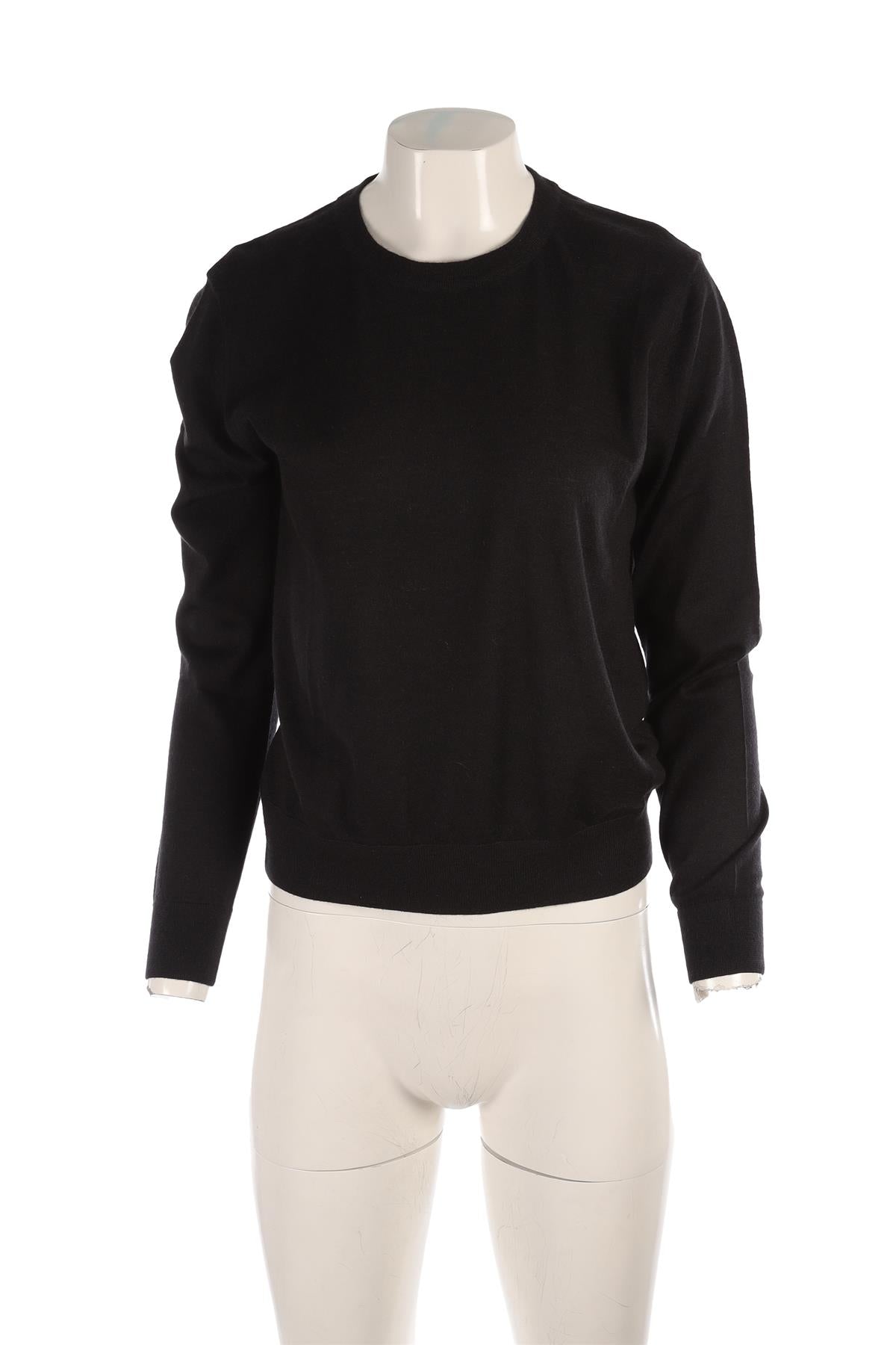 ALLUDE BLACK CASHMERE SWEATER LARGE