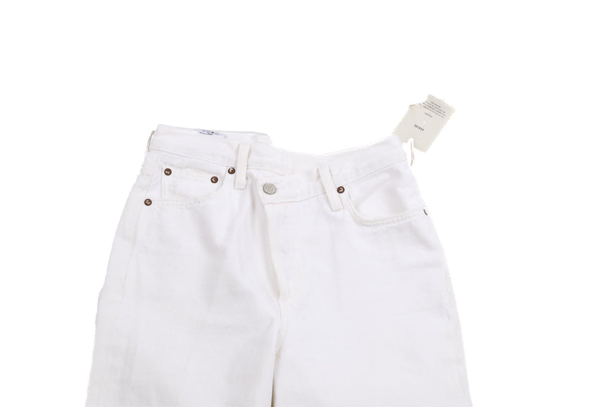AGOLDE WHITE HIGH RISE STRAIGHT LEG JEANS W25 UK 6-8