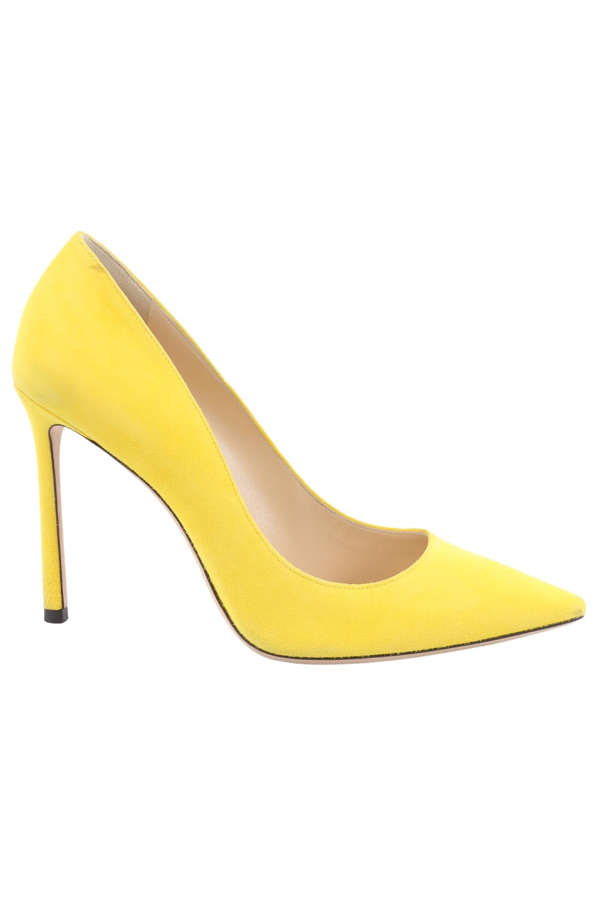 JIMMY CHOO YELLOW SUEDE PUMPS EU 38.5 UK 5.5 US 8.5