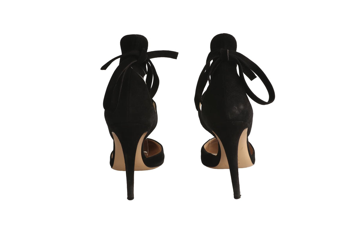 GIANVITO ROSSI BLACK SUEDE PUMPS EU 41 UK 8 US 11