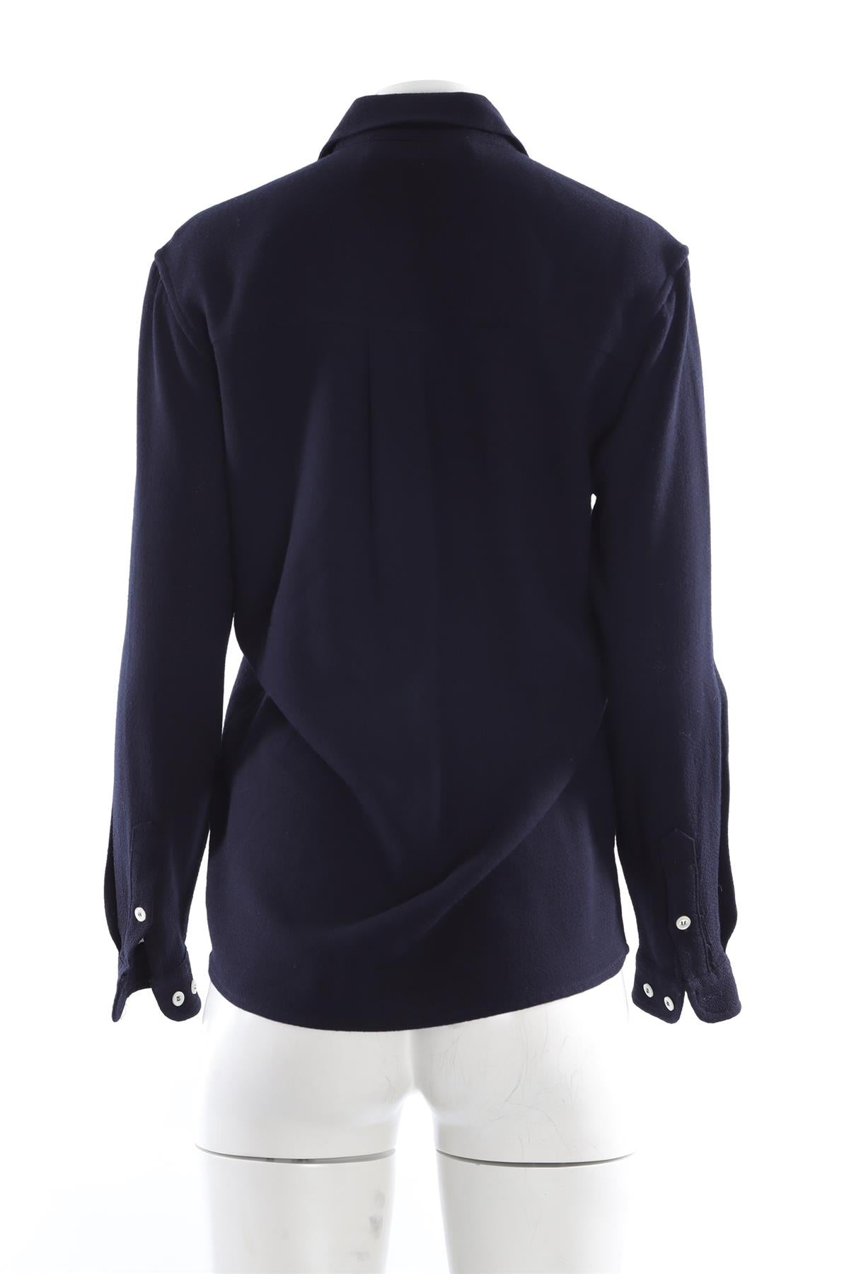 SEFR BLUE MEN'S WOOL SHIRT XSMALL