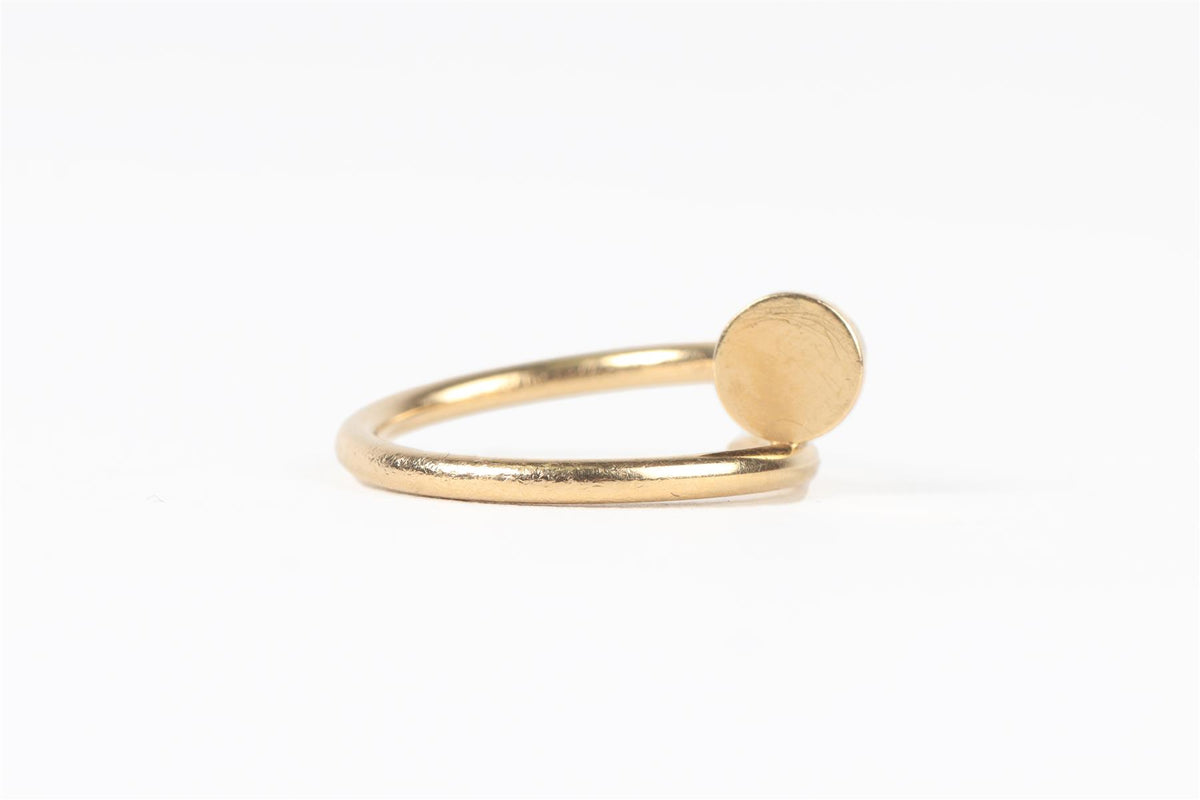 CARTIER GOLD JUSTE UN CLOU SMALL 18K YELLOW GOLD RING 47MM