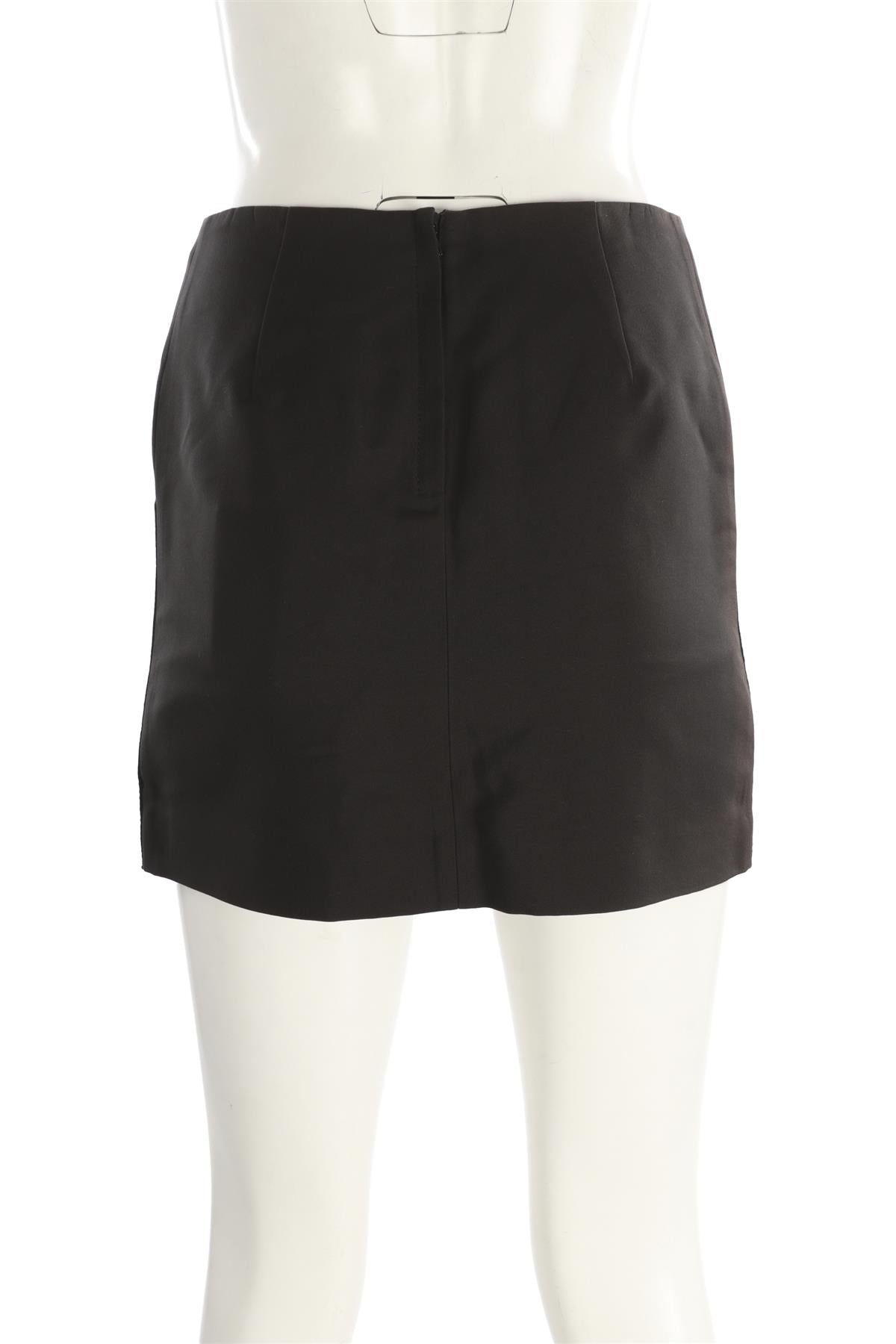 3.1 PHILLIP LIM BLACK COTTON MINI SKIRT US 0 UK 4