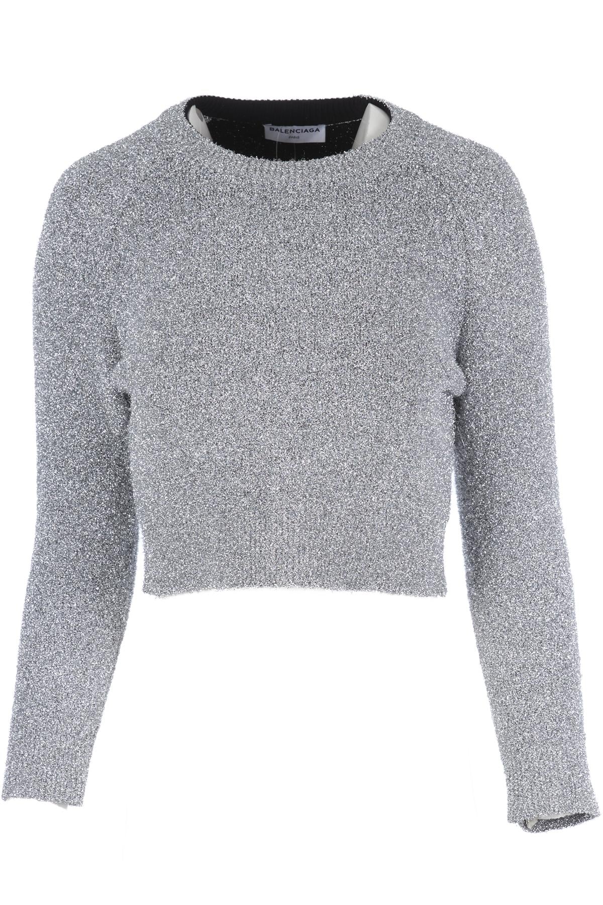 BALENCIAGA SILVER KNIT SWEATER FR 34 UK 6