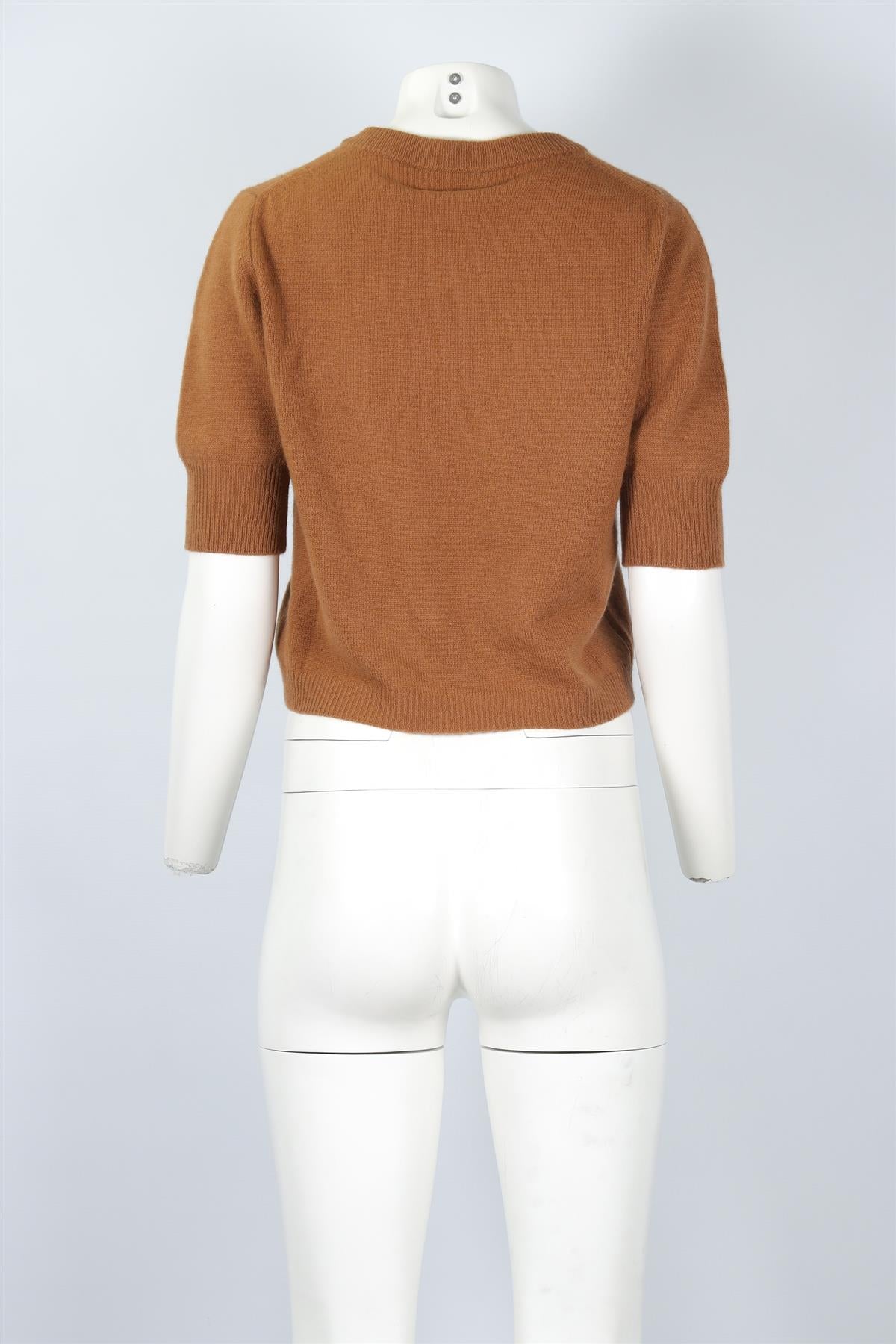 W. CASHMERE BROWN CASHMERE SWEATER MEDIUM