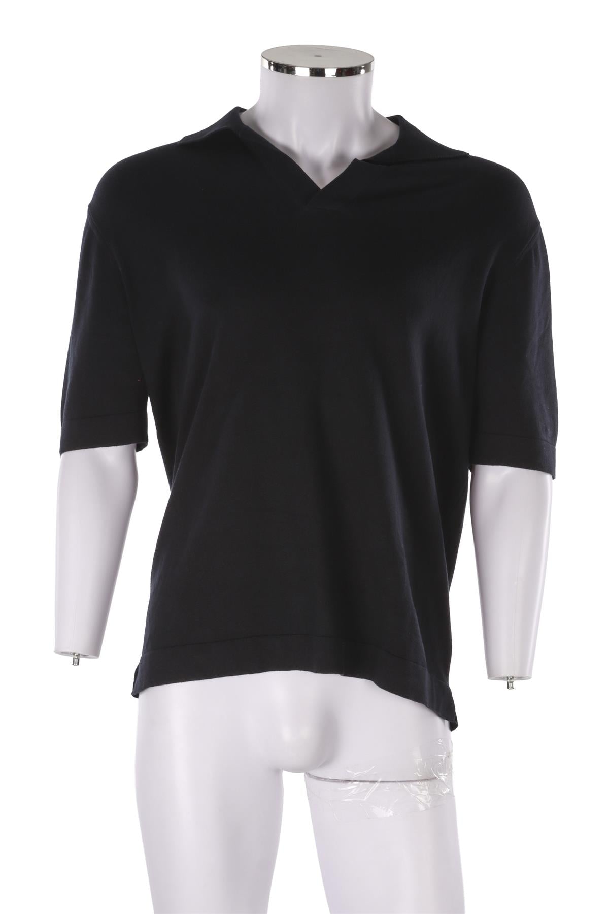 THOM SWEENEY NAVY MEN'S COTTON POLO SHIRT XLARGE