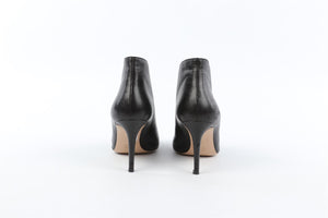 GIANVITO ROSSI BLACK LEATHER ANKLE BOOTS EU 38 UK 5 US 8