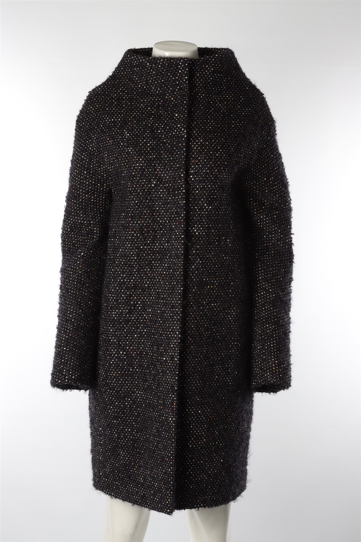 JIL SANDER NAVY WOOL COAT EU 34 UK 6