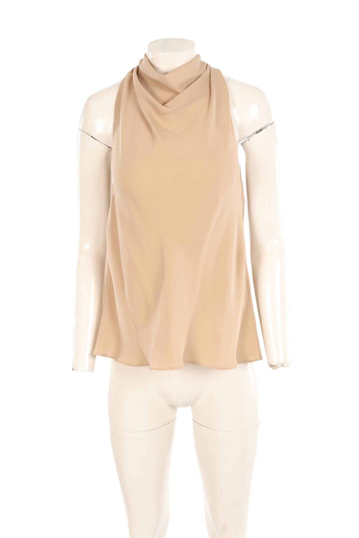 THEORY BEIGE SILK TOP MEDIUM
