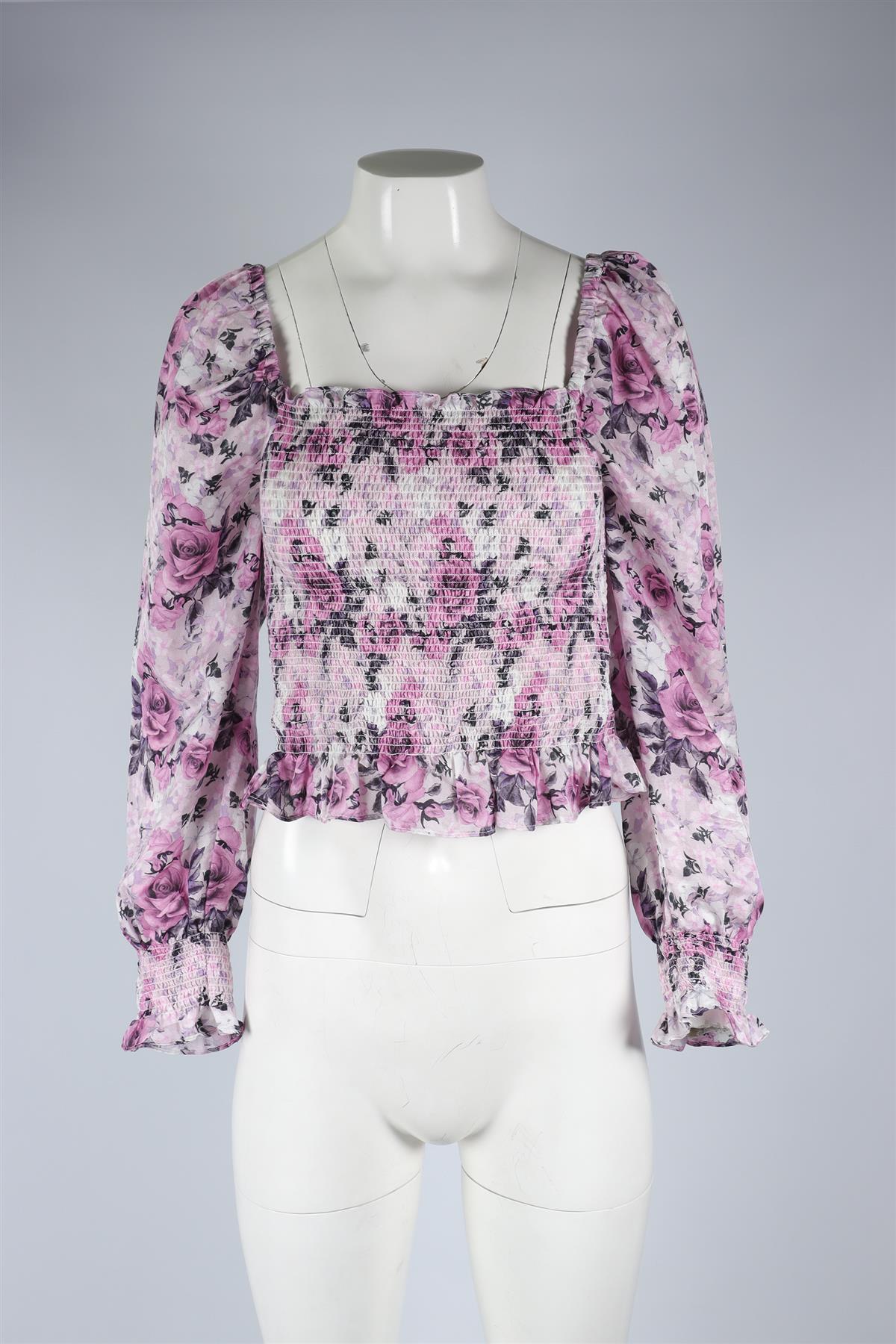 LOVESHACKFANCY PURPLE COTTON TOP SMALL
