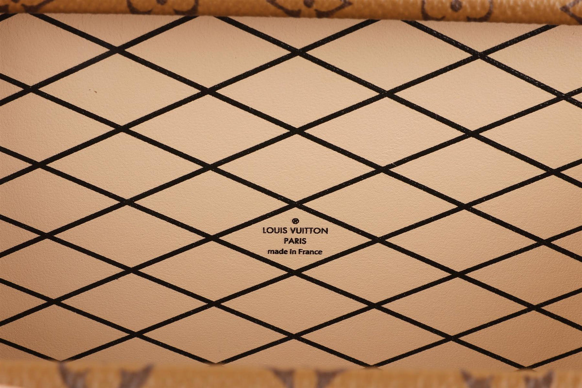 LOUIS VUITTON BROWN 2017 PETITE MALLE MONOGRAM COATED CANVAS CLUTCH