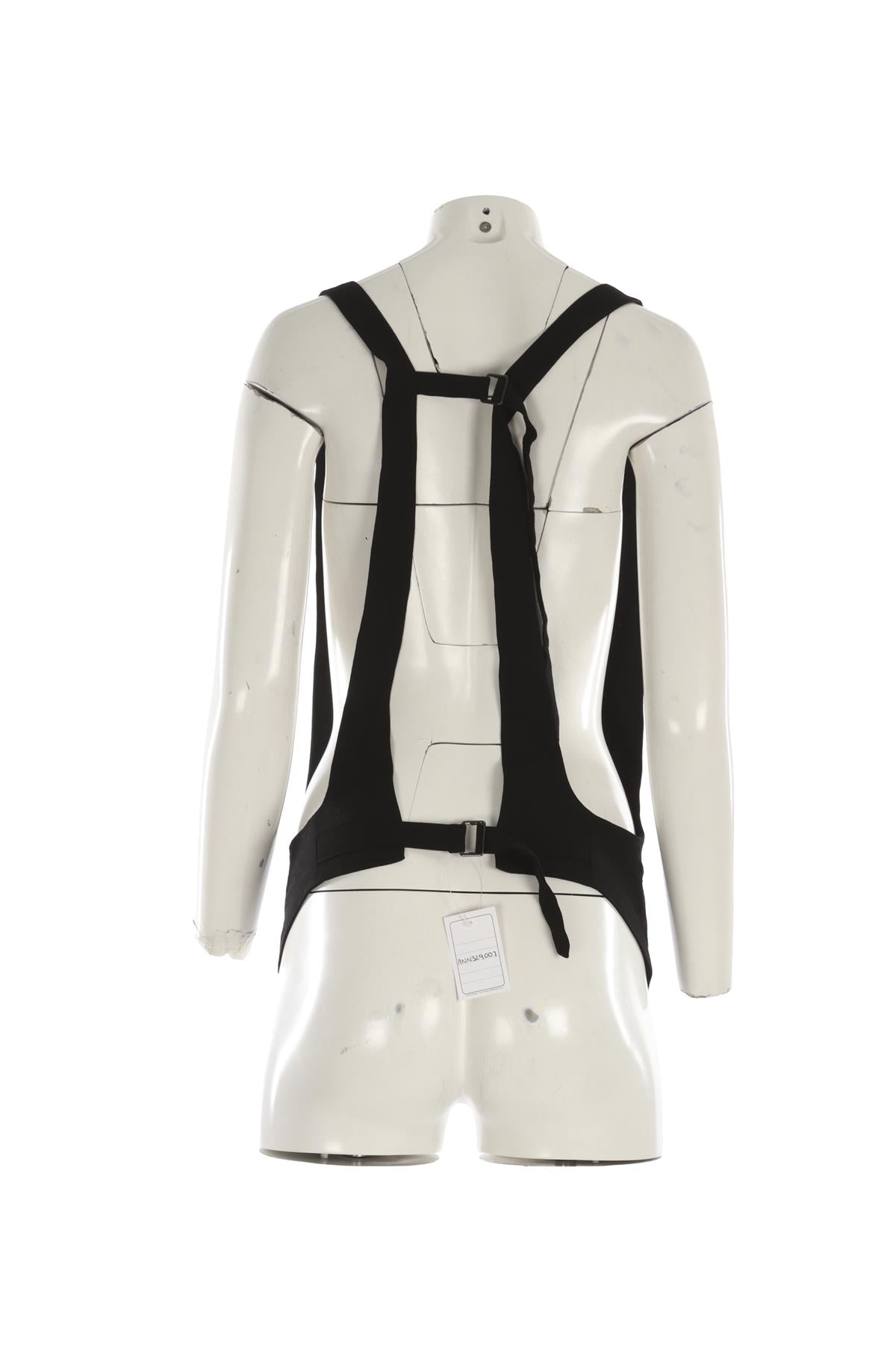 ANN DEMEULEMEESTER BLACK COTTON WAISTCOAT DE 36 UK 10
