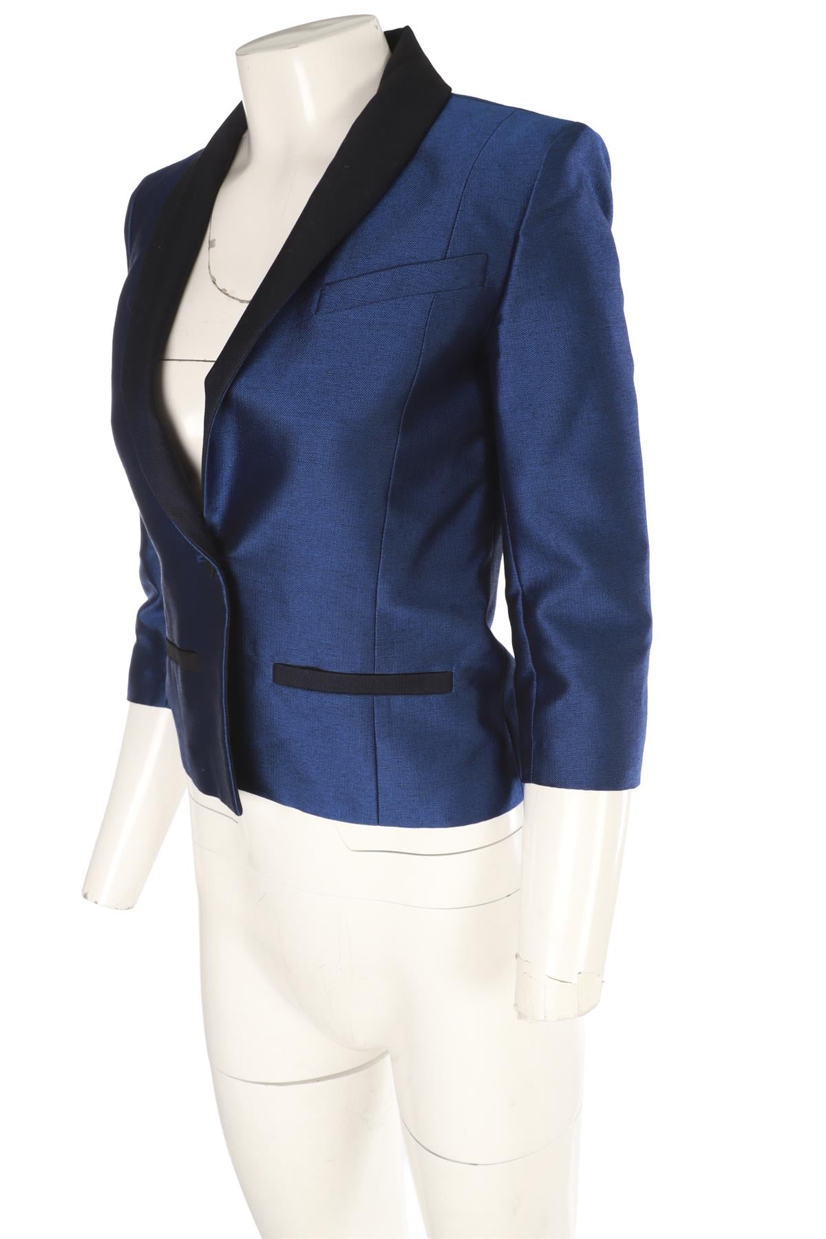 BALENCIAGA BLUE WOOL BLAZER FR 36 UK 8