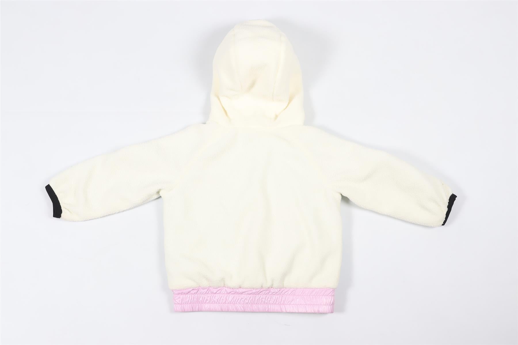 MONCLER CREAM KIDS GIRLS FLEECE HOODIE 4 YEARS