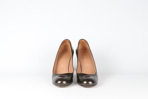 ALAÏA BROWN PATENT LEATHER PUMPS EU 40 UK 7 US 10